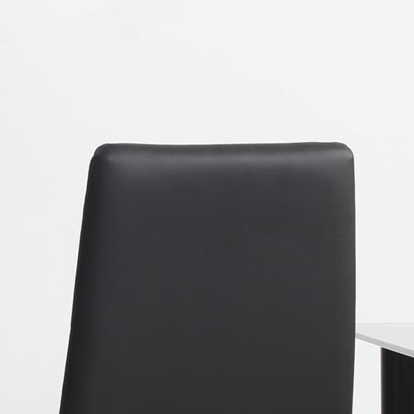 Rootz Set med 4 matsalsstolar - Köksstolar - Modern design - Optimalt stöd - Maximal komfort - Hållbar och robust - 41cm x 50cm x 97cm - Svart