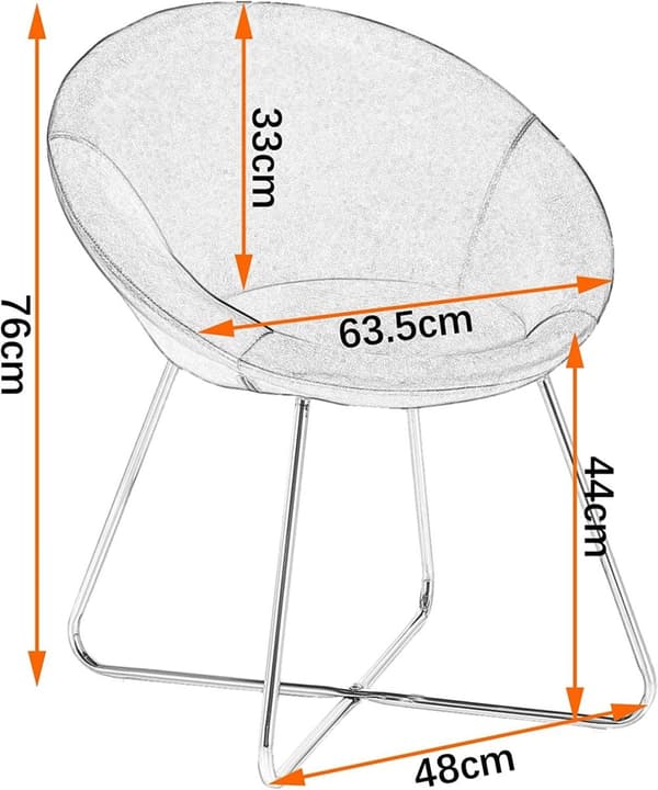Rootz 6 ruokapöydän tuolin setti - Samettiverhoiltu - Metallirunko - Poikkeuksellinen mukavuus - Kestävä ja vakaa - Helppo koota - 76 cm x 36 cm x 40