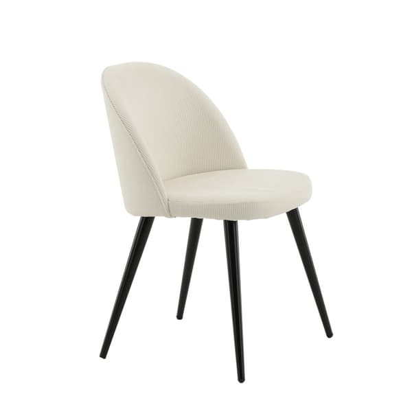 Tilst spisebordssæt spisebord sort marmor print og 4 stole fløjl beige.