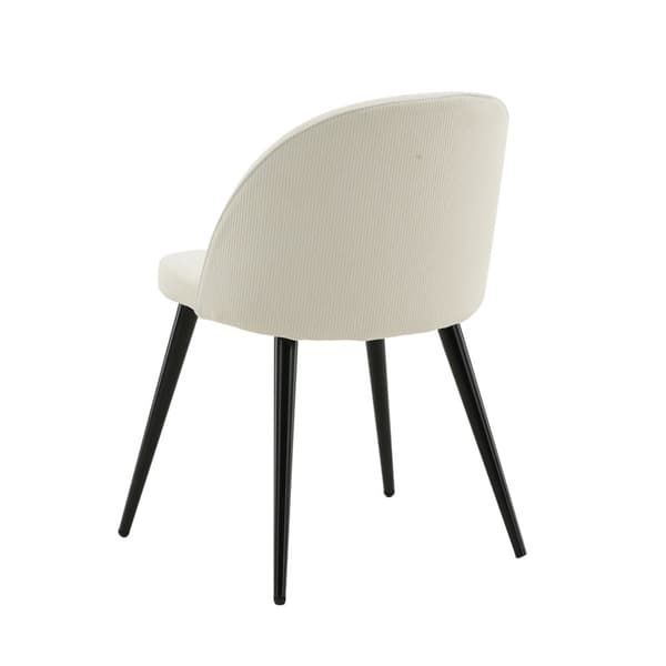 Tilst spisebordssæt spisebord sort marmor print og 4 stole fløjl beige.