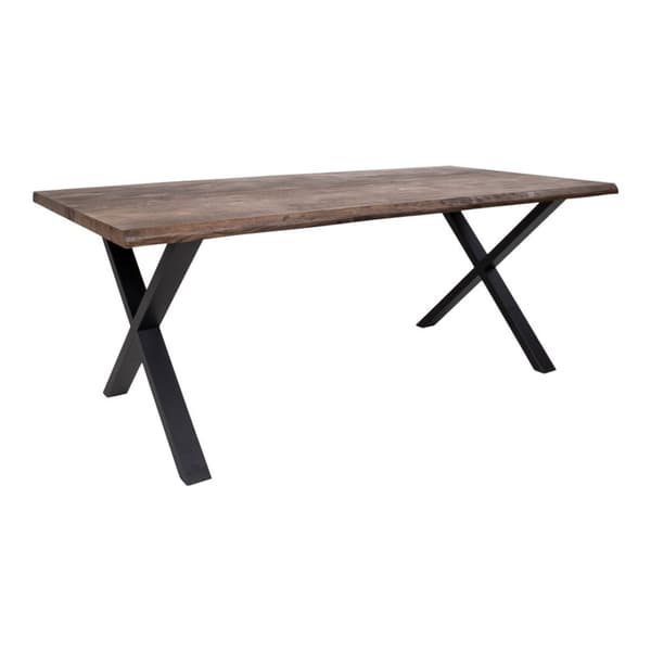 Toulon spisegrupper spisebord 95x200cm natur og 6 Harbo stol lysebrun.