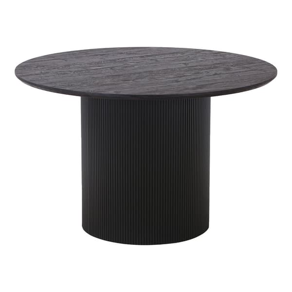 Boavista spisegrupper spisebord Ø120cm mørkebrun og 4 Amorim stol offwhite.