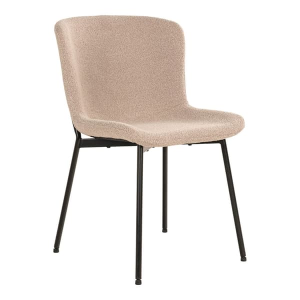 Bolton matgrupp matbord Ø120cm mörkbrun och 4 Maceda stol beige.