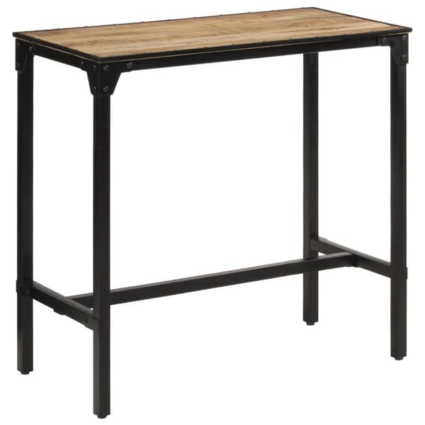 vidaXL Barsett 5 deler grov heltre mango og metall