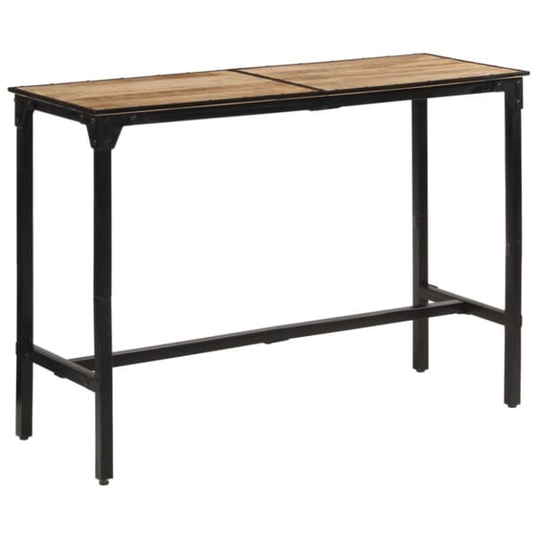 vidaXL Barsett 7 deler grov heltre mango og metall