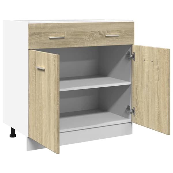 Alalipastokaappi Sonoma-tammi 80x46x81,5 cm lastulevy