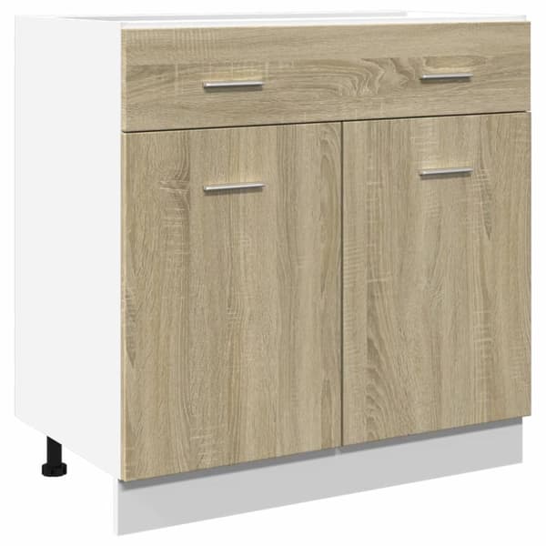 Alalipastokaappi Sonoma-tammi 80x46x81,5 cm lastulevy