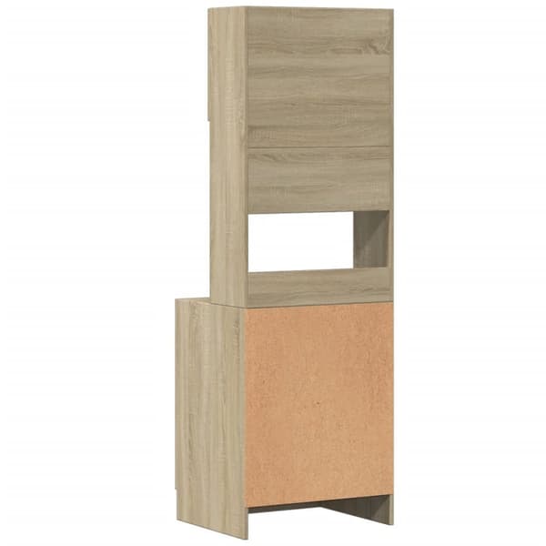 køkkenskab 60x50x180 cm konstrueret træ sonoma-eg