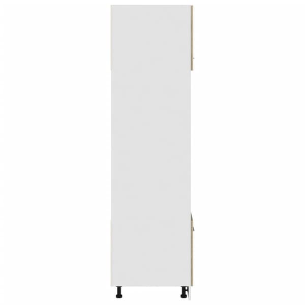 skab til mikroovn 60x57x207 cm spånplade sonoma-eg