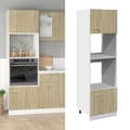 Miniatyrbillede 1 af 10: skab til mikroovn 60x57x207 cm spånplade sonoma-eg