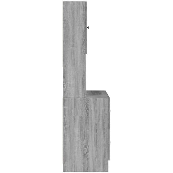 køkkenskab 95x50x180 cm konstrueret træ grå sonoma-eg