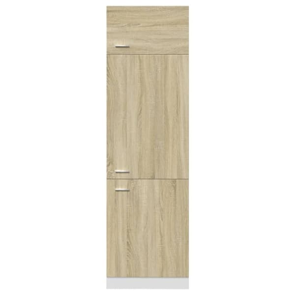 indbygningsskab til køl 60x57x207 cm konstrueret træ sonoma-eg