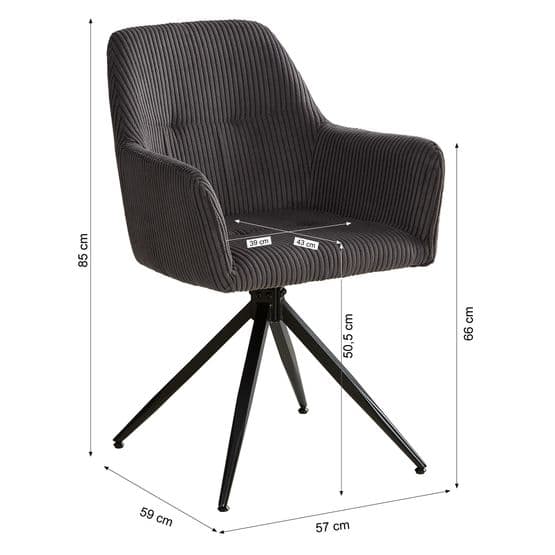 Ruokasalin tuoli - Muna - CourdyRoy Grey 4 kpl