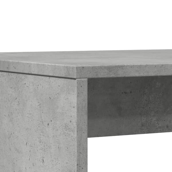 vidaXL 3-osainen Ruoka ja penkkisarja betoninharmaa tekninen puu