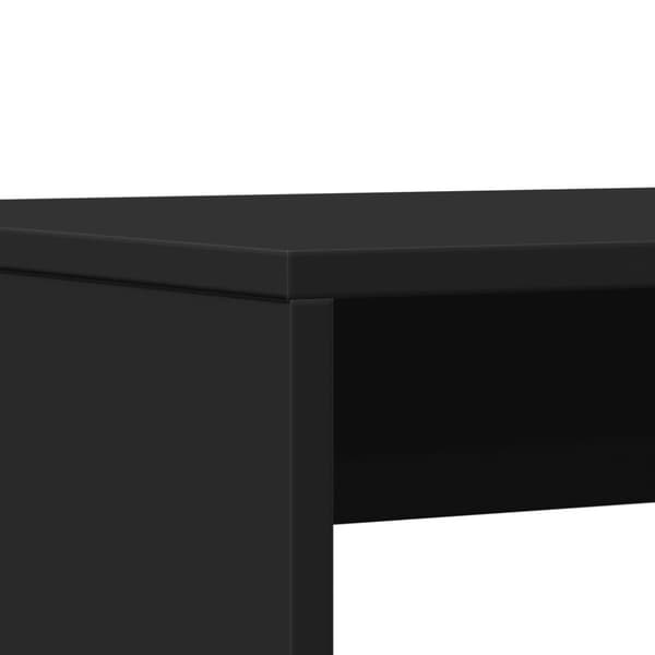 vidaXL Sett med spisebord og benker 3 deler svart konstruert tre