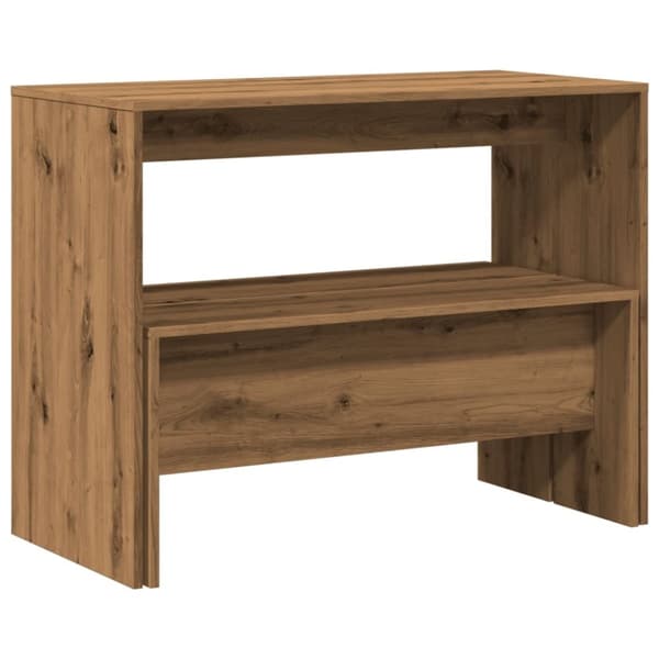 vidaXL Sett med spisebord og benker 3 deler artisan eik konstruert tre