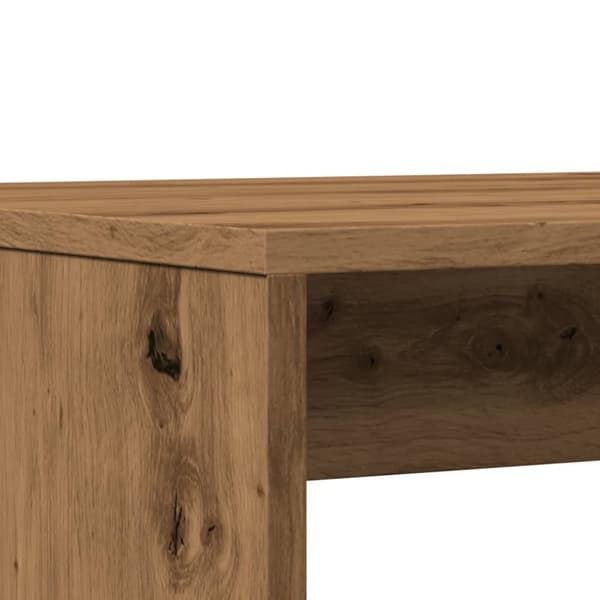 vidaXL Sett med spisebord og benker 3 deler artisan eik konstruert tre