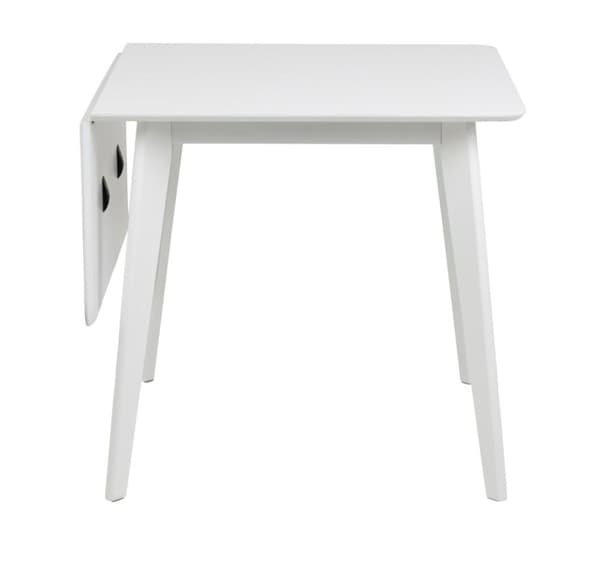 Spisebord ROXBY, 80/120x80xH76cm, hvid