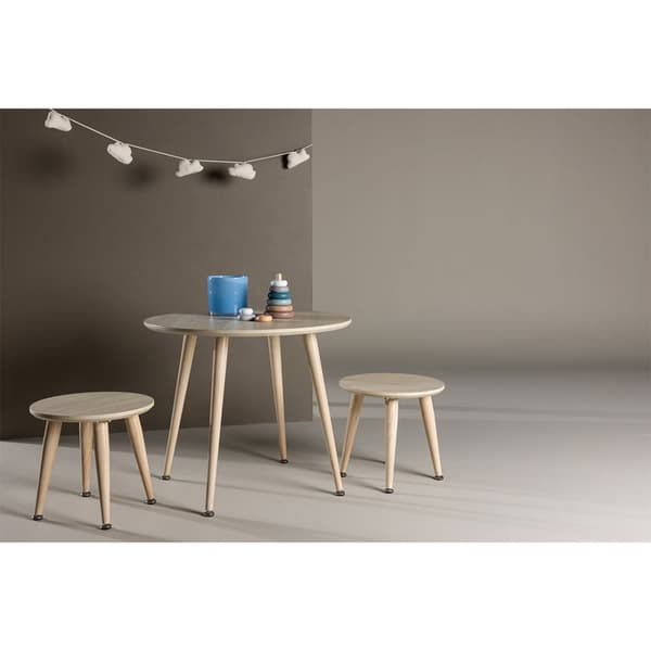 Kids spisegrupper for barn 1 bord, 2 krakker whitewash.