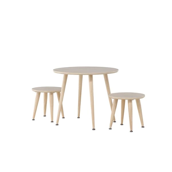 Kids spisegrupper for barn 1 bord, 2 krakker whitewash.