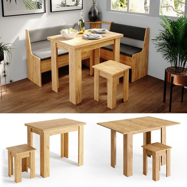 Matsalsbord med stol Roman, 90 x 60 cm, Sand Ek, Vicco