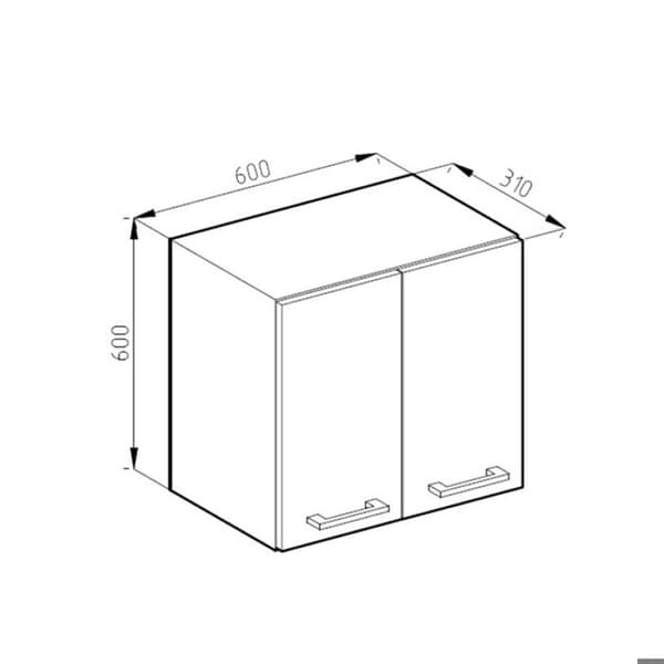 VICCO R-Line högenhet Antracit/Blank Vit 60 cm
