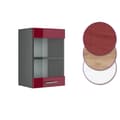 Miniatyrbild 6 av 6: Högskåp med glasdörr VICCO R-Line Antracit/Bordeaux Brilliant 40 cm