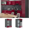 Miniatyrbild 2 av 6: Högskåp med glasdörr VICCO R-Line Antracit/Bordeaux Brilliant 40 cm