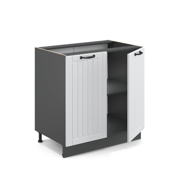 Underskåp Fame-Line, 80cm med hylla, utan PT, vit landsbygd, antracit, Vicco