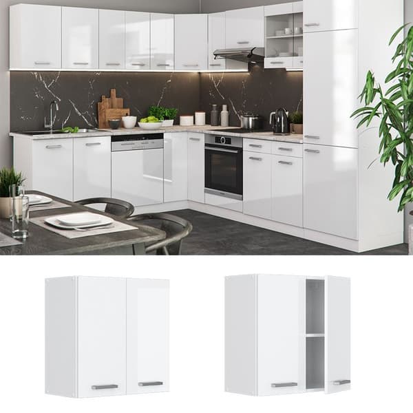 VICCO R-Line Högskåp Blank Vit 60 cm