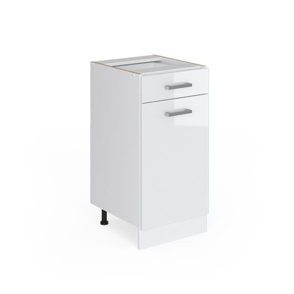 Köksmöbel R-Line, 40 cm utan PT, Vit hög glans, Vit, Vicco