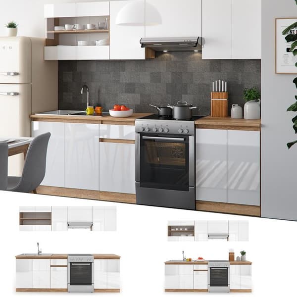 Vicco Cuisine Raul Integrerat kök Köksblock Utrustat kök 240 cm vit