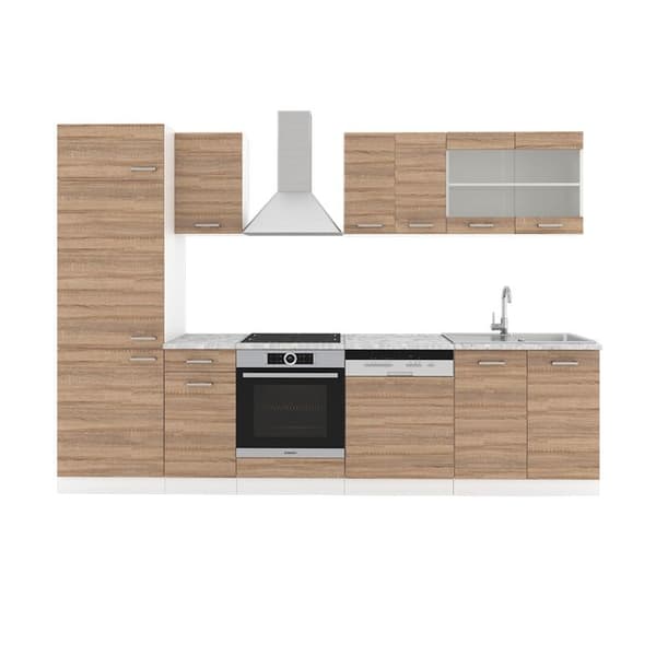 R-Line kök, 300 cm, PT Marble, Sonoma, Vicco