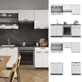 Miniatyrbild 2 av 6: Fame-Line kök, 200 cm utan bänkskiva, Stuga vit/antracit, Vicco