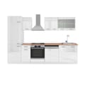 Miniatyrbild 1 av 6: R-Line kök, 300 cm, PT Ek, blank vit/vit, Vicco