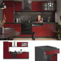 Miniatyrbild 2 av 6: R-Line Kök, 300 cm J-Shape, Röd/Antracit, Vicco