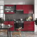 Miniatyrbild 4 av 6: Fame-Line kök, 235 cm utan bänkskiva, Bordeaux högblank/antracit, Vicco
