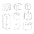 Miniatyrbild 3 av 6: R-Line kök, 300 cm, PT Antracit, Blank antracit/vit, Vicco