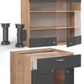 Miniatyrbild 6 av 6: Fame-Line kök, 140 cm, PT Ek, Country Antracit/Golden Oak, Vicco