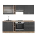 Miniatyrbild 1 av 6: Fame-Line kök, 235 cm, PT Ek, Country Antracit/Golden Oak, Vicco