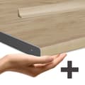 Miniatyrbild 2 av 6: R-Line kök, 240 cm, PT Ek, Blank antracit/vit, Vicco