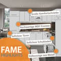 Miniatyrbild 4 av 6: Fame-Line kök, 140 cm, PT Ek, Lanthus antracit/vit, Vicco