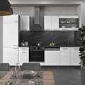Miniatyrbild 5 av 6: R-Line kök, 300 cm, PT Antracit, Blank vit/Antracit, Vicco