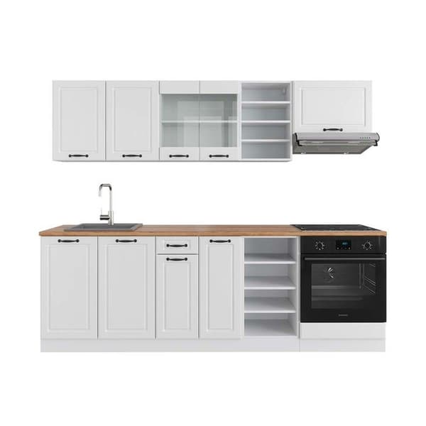 R-Line kök, 240 cm, PT Ek, Lantvit/vit, Vicco