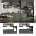 Miniatyrbild 2 av 6: Fame-Line kök, 280 cm, PT Antracit, Country green och guld/antracit, Vicco
