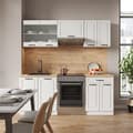 Miniatyrbild 4 av 6: R-Line kök, 200 cm, PT Antracit, Country vit/vit, Vicco