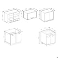 Miniatyrbild 3 av 6: R-Line kök, 200 cm, PT Antracit, Blank antracit/Gyllene ek, Vicco