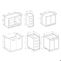 Miniatyrbild 3 av 6: R-Line kök, 160 cm, PT Antracit, Blank antracit/Gyllene ek, Vicco