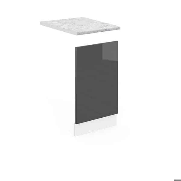 Fasad R-Line, 45 cm, PT Marmor, Antracit Hög glans, Vit, Vicco