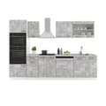 Miniatyrbild 4 av 6: R-Line kök, 300 cm med högskåp, PT Marble, Betong, Vicco